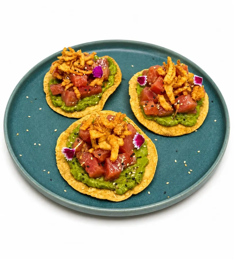 Tostadas de atún · 3 pzas